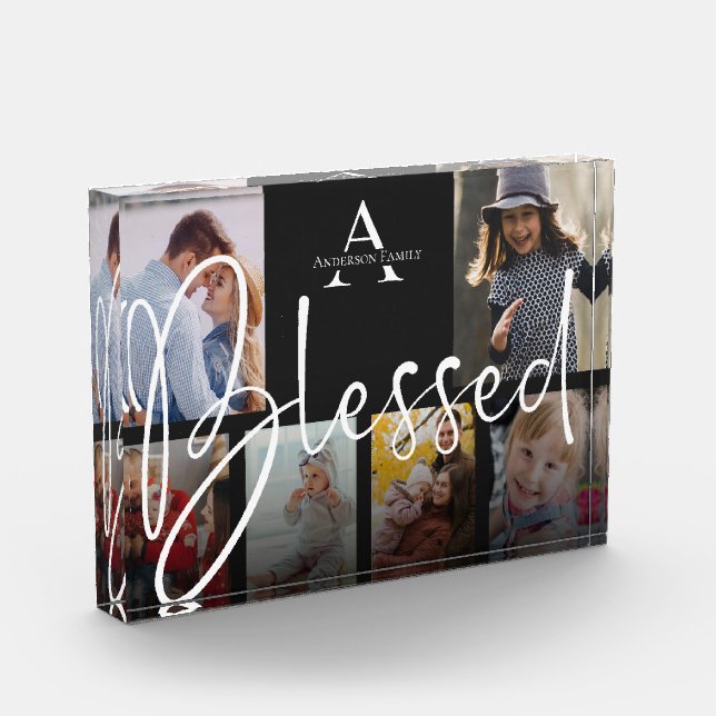 Personalised Family Name Blessed Photo Collage (Left)