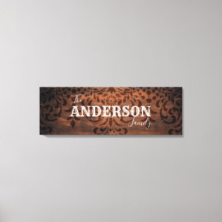 Personalised Family Name Canvas Print