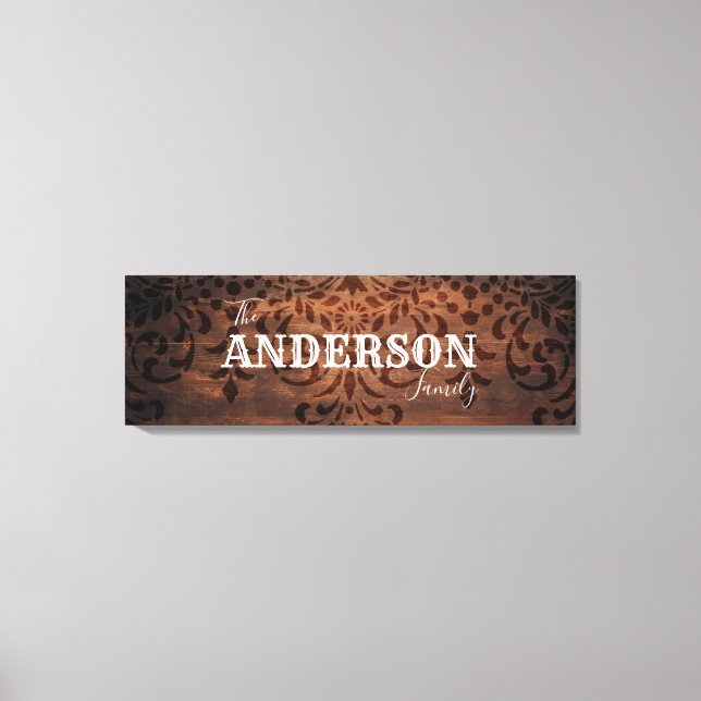 Personalised Family Name Canvas Print (Front)