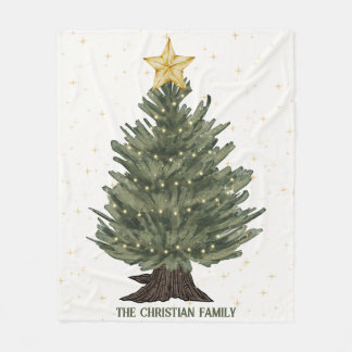 Personalised Family Name Christmas Blanket