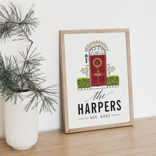 Personalised Family Name Christmas Door Print (Creator Uploaded)