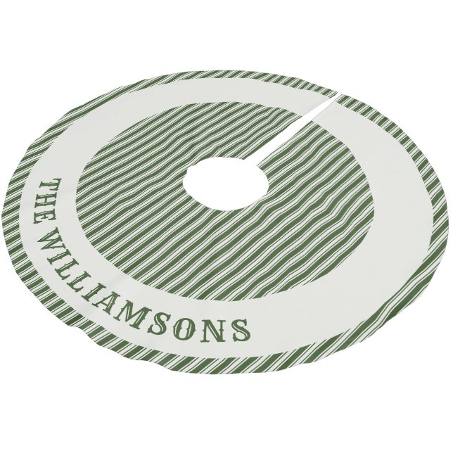 personalised family name christmas tree skirt (Angled)