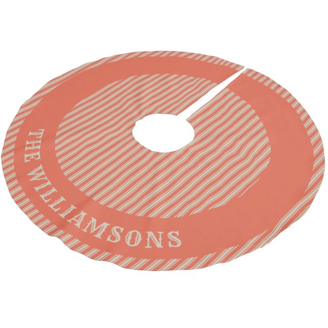 personalised family name christmas tree skirt (Angled)