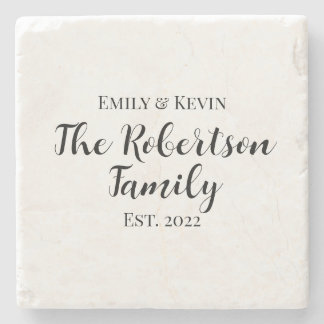 Personalised Family Name Coasters with Year