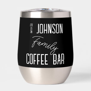 Personalised Family Name Coffee Black and White