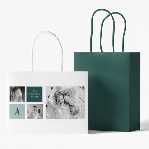 Personalised Family Name Collage Photo Gift Large Gift Bag