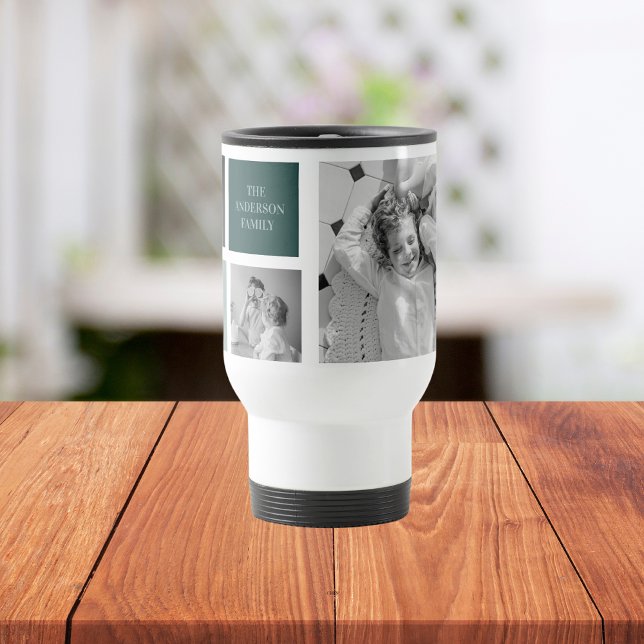 Personalised Family Name Collage Photo Gift Travel Mug (Creator Uploaded)