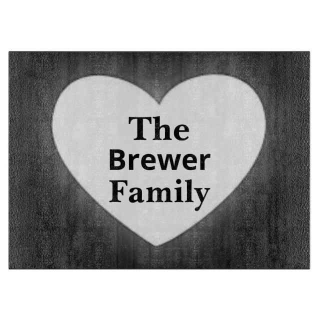 Personalised Family Name Cutting Board (Front)