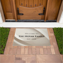 Personalised Family Name Doormat – Welcome