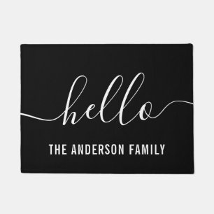 Personalised Family Name Hello Doormat