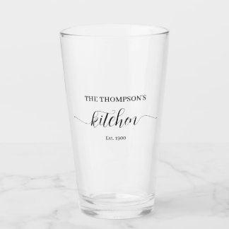 Personalised Family Name Kitchen Glass