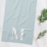 Personalised Family Name Kitchen Hand Towel<br><div class="desc">Custom-designed kitchen hand towel featuring personalised monogram and family name in modern hand calligraphy.</div>