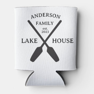Personalised Family Name Lake House Can Cooler