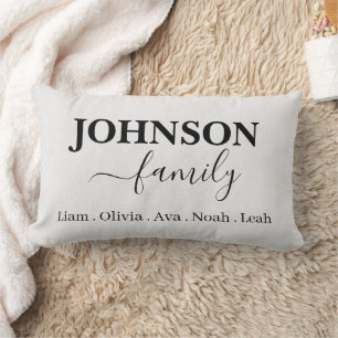 Personalised Family Name Lumbar Cushion