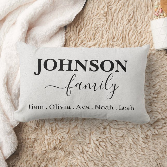 Personalised Family Name Lumbar Cushion (Blanket)
