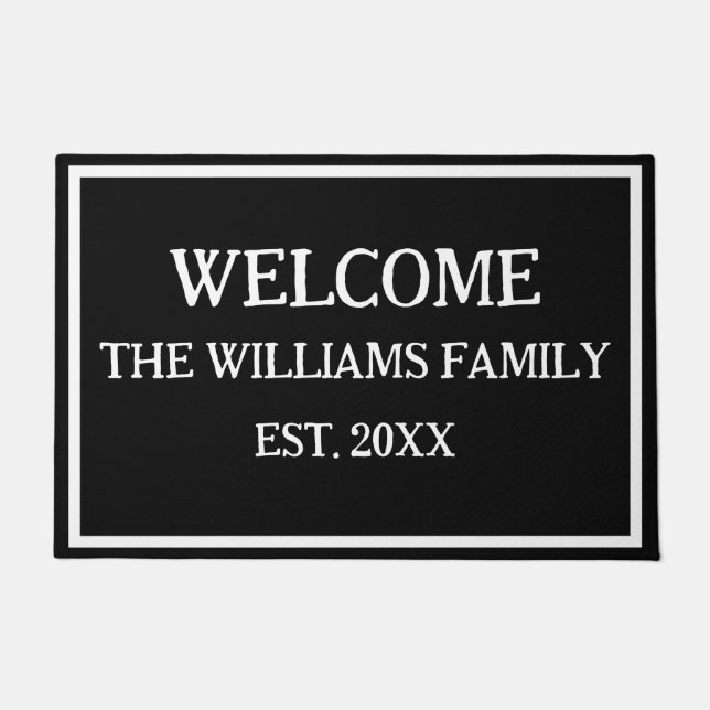 Personalised Family Name Monogram Doormat   (Front)