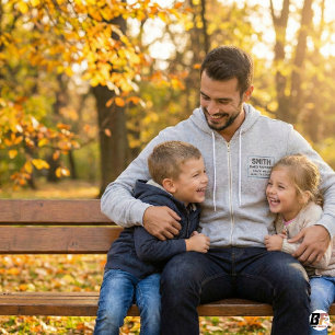 Personalised Family Name Patriarch Vintage Label Z Hoodie