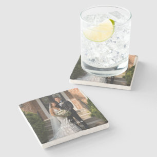 Personalised Family Name Photo Stone Coaster
