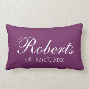 Personalised Family Name Purple Plum Toss Pillow