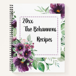 Personalised Family name recipe  Notebook