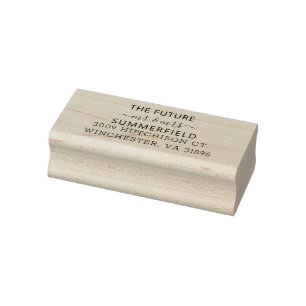 Personalised Family Name script elegant newlyweds Rubber Stamp