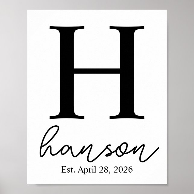 Personalised Family Name Sign - Custom Canvas Boar (Front)