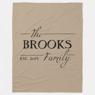 Personalised Family Name Throw Blanket Gift