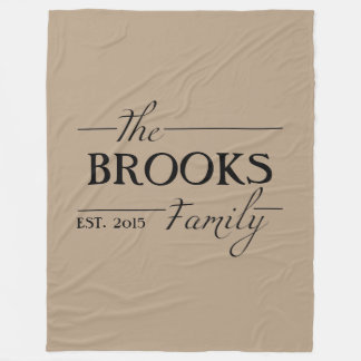 Personalised Family Name Throw Blanket Gift