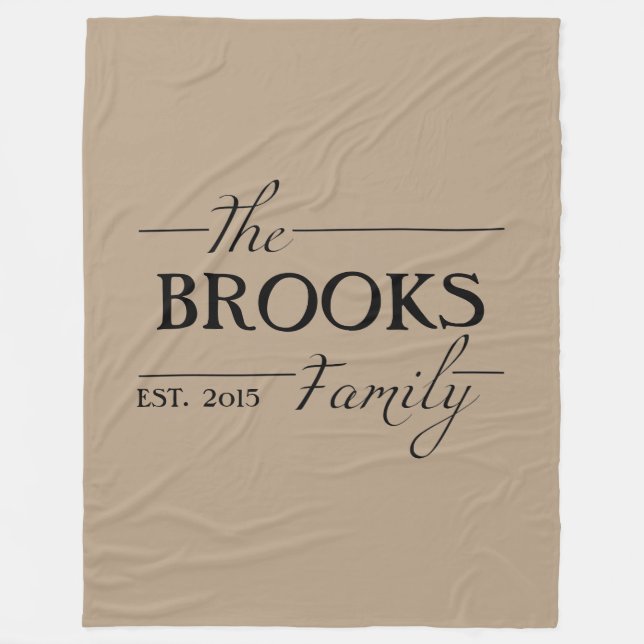 Personalised Family Name Throw Blanket Gift (Front)