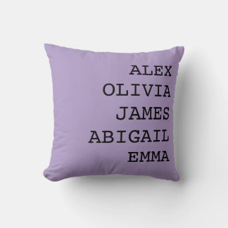 Personalised Family Name Throw Pillow Case