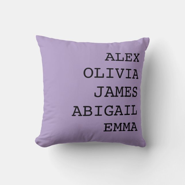 Personalised Family Name Throw Pillow Case (Front)