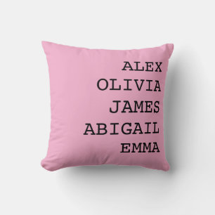 Personalised Family Name Throw Pillow Case