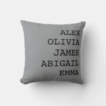 Personalised Family Name Throw Pillow Case