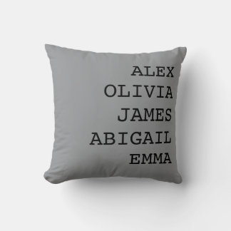 Personalised Family Name Throw Pillow Case