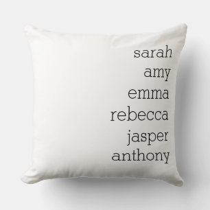 Personalised Family Name Throw Pillow , Customise 