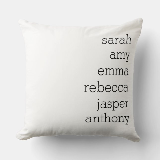 Personalised Family Name Throw Pillow , Customise  (Front)