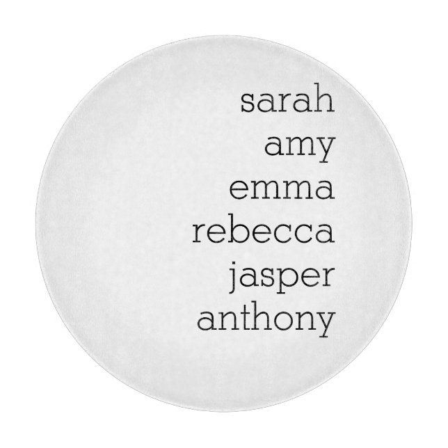 Personalised Family Name Throw Pillow , Customise  Cutting Board (Front)