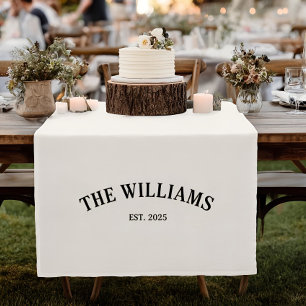 Personalised Family Name Wedding Table Runner, Cus Short Table Runner