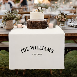 Personalised Family Name Wedding Table Runner, Cus Short Table Runner