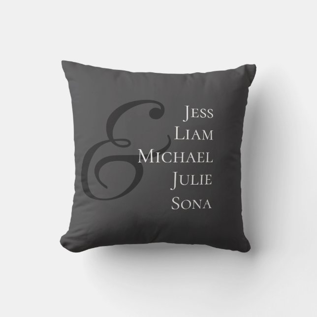 Personalised Family Names Cushion (Front)