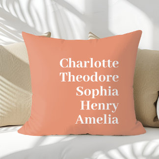 Personalised Family Names Custom Cushion