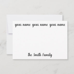 Personalised Family Notecards