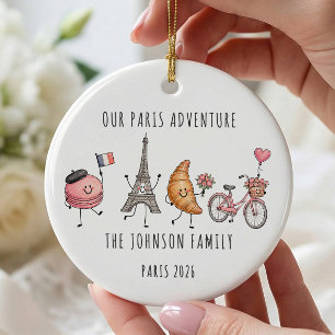 Personalised Family Paris Vacation Ornament