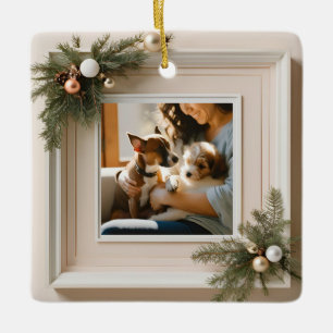 Personalised Family & Pet Christmas Photo Ornament