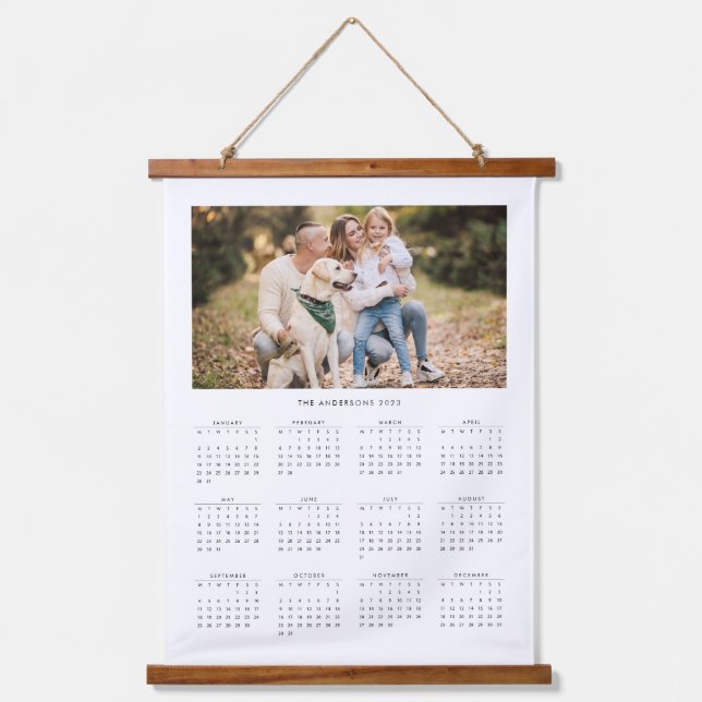 Personalised Family Photo 2013 Calender Hanging Tapestry (Front)