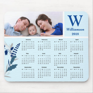 Personalised Family Photo 2018 Calendar Mouse Mat