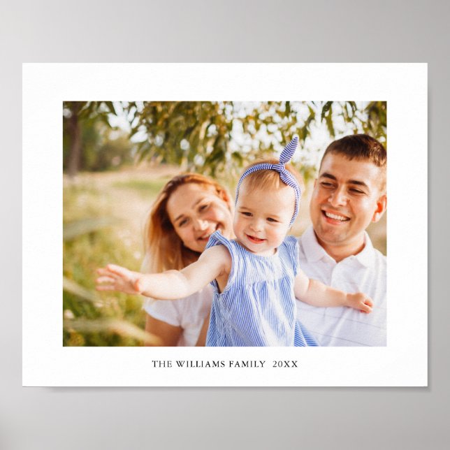 Personalised Family Photo and Name Print (Front)