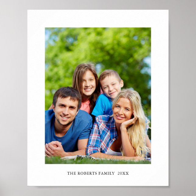 Personalised Family Photo and Name Print (Front)
