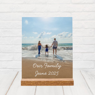 Personalised Family Photo and Text Acrylic Sign