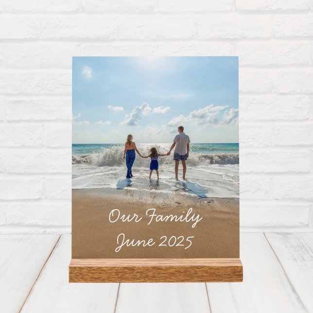 Personalised Family Photo and Text Acrylic Sign (Creator Uploaded)